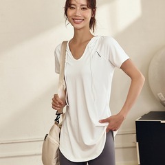 Women's Loose Running Hoodie Yoga Top with Long Sleeve for Pilates and Fitness