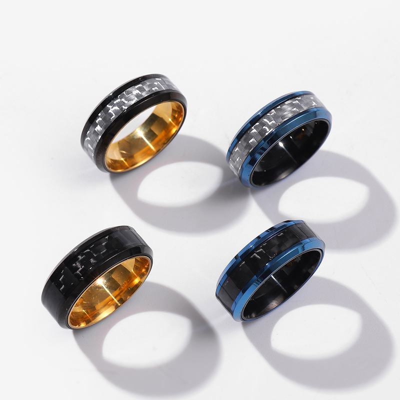 Fashion Round Stainless Steel Plating Rings 1 Piece