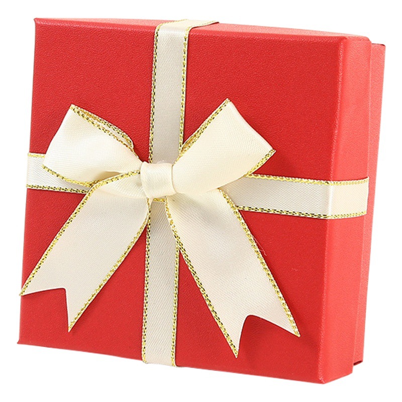 En stock arco joyería cartón tapa pulsera collar caja de joyería pendientes caja de joyería pequeña caja de regalo