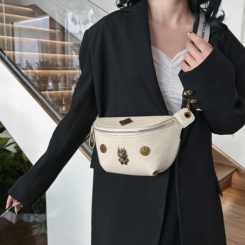 Fashion Retro Small Waist Bag 2024 Spring New Trendy Simple Crossbody Bag Casual Versatile Quality Top Bag