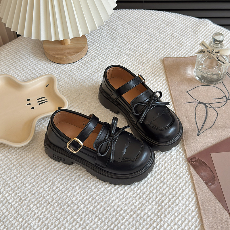 Niñas zapatos de cuero de estilo británico 2026 primavera y otoño nuevos zapatos de suela suave princesa marizhen para niños zapatos casuales de suela gruesa image 7