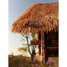 非阻燃户外防火铝合金人造稻草茅草塑料装饰毛草仿真屋顶瓦假