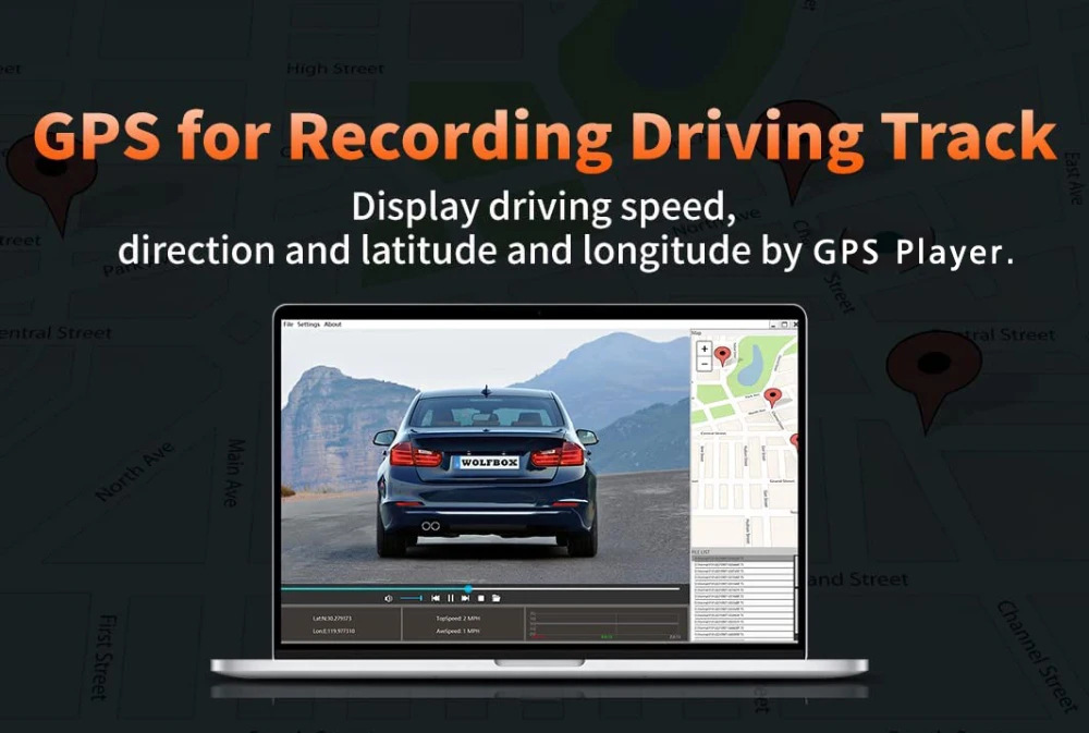 Cross-border screen driving recorder streaming media rearview mirror 4K HD Carplay before and after double recording GPS track