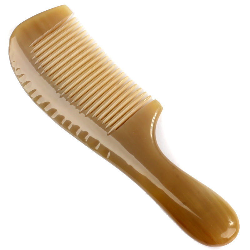 女性のロングヘアのヘアケアと抜け毛防止のための工場直販の白水牛角コーム 特別なヤク角コーム|undefined
