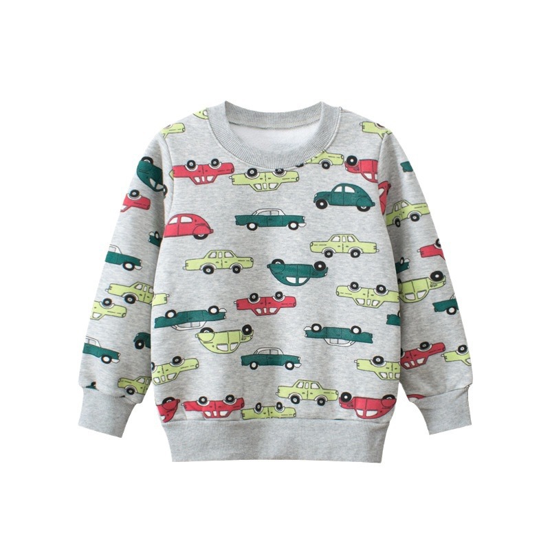 27 niños marca ropa para niños Otoño de los hombres de grano polar forrado de lana suéter de los niños de dibujos animados coche ropa de bebé entrega de una sola pieza