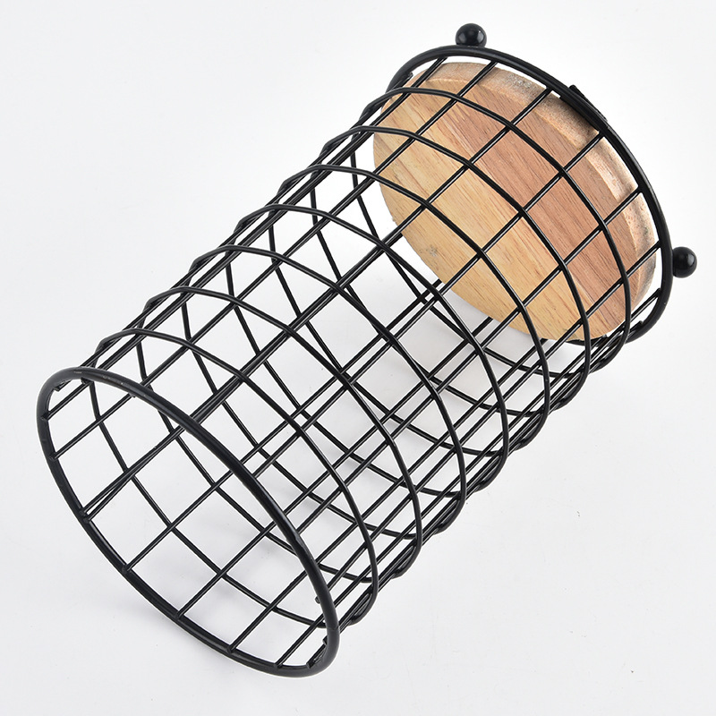 Jaula de palillos de hierro forjado transfronterizo estante de artículos para cocina doméstica palillos tubo estante de artículos estante de drenaje estante de cubiertos cuchillos y tenedores