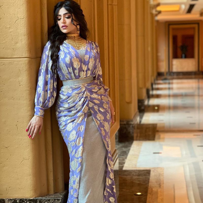 2022 spring and summer cross-border foreign trade women's clothing independent station ebay sexy printed gold chiffon ball hip-wrapped dress dress