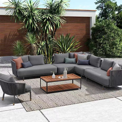 北歐戶外休閒藤編沙發家具別墅室外現代簡約庭院陽台藤椅茶几組合