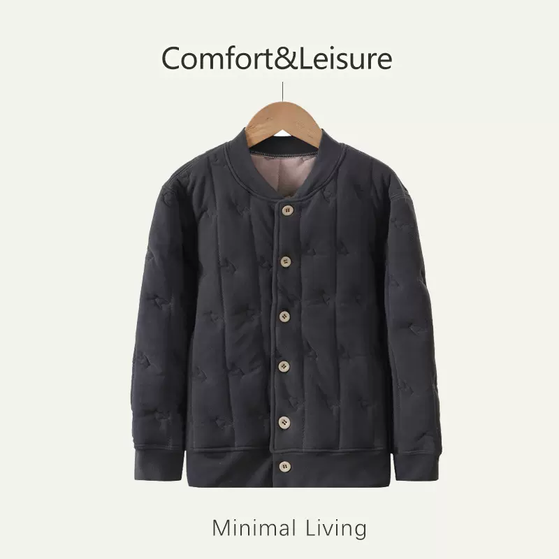 儿童棉袄秋冬加绒加厚男童女童校服神器打底保暖上衣宝宝外套棉服