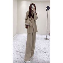 冷淡系今年流行冬女装直筒裤套装女神范新款两件套小个子