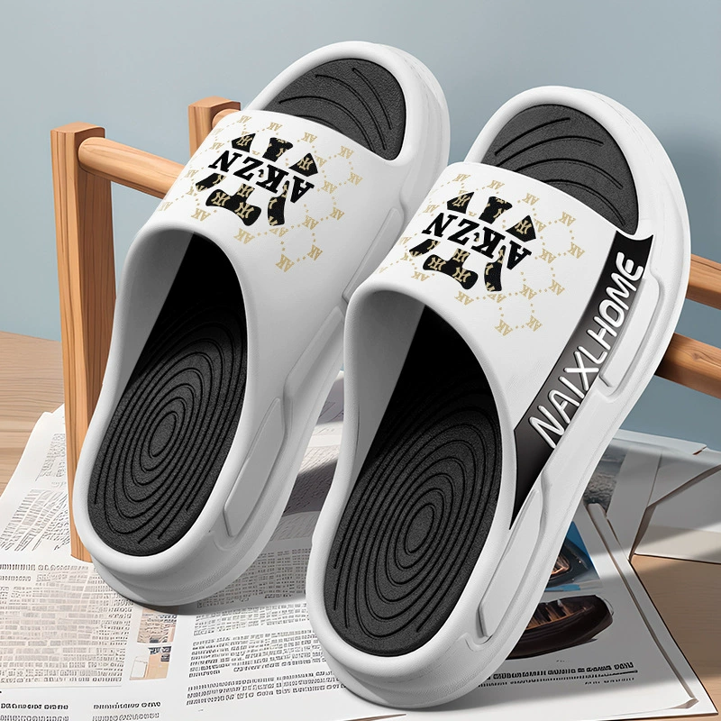 Трансграничные тапочки мужские летом носить толстую подошву, противоскользящие, чтобы чувствовать дерьмо eva домашний интерьер, противоскользящие мужские холодные тапочки