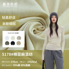 跨境现货素布高品质亚麻棉布料 170g服装针织棉麻布料服装面料