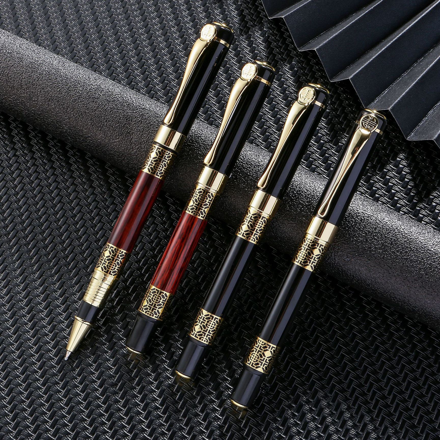 Metal Orb Pen Men's Business Office Carbon Gel Pen Ballpoint Pen Signature Single Pen Gift Logo Engraving