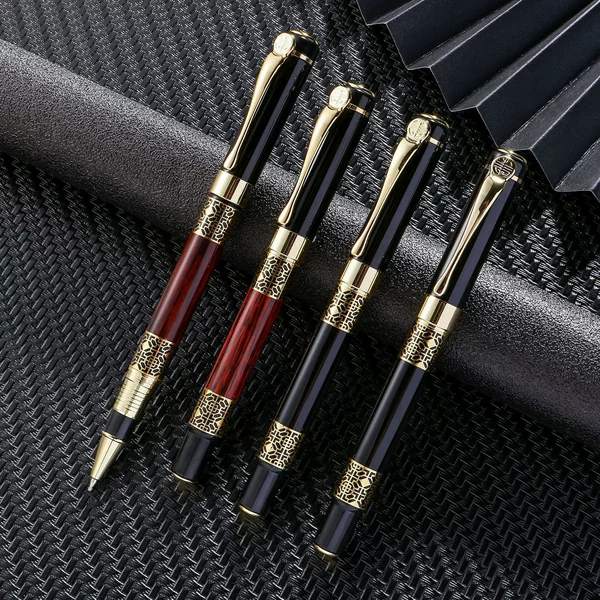 Metal Orb Pen Men's Business Office Carbon Gel Pen Ballpoint Pen Signature Single Pen Gift Logo Engraving