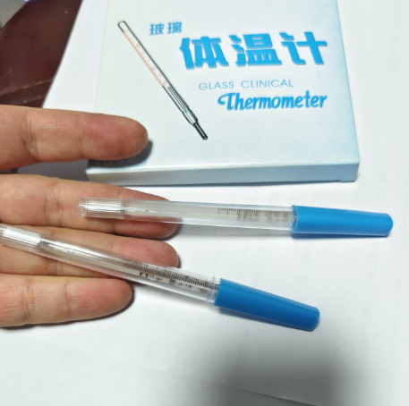 Dew glass thermometer medical mercury thermometer triangular stick type to measure body temperature