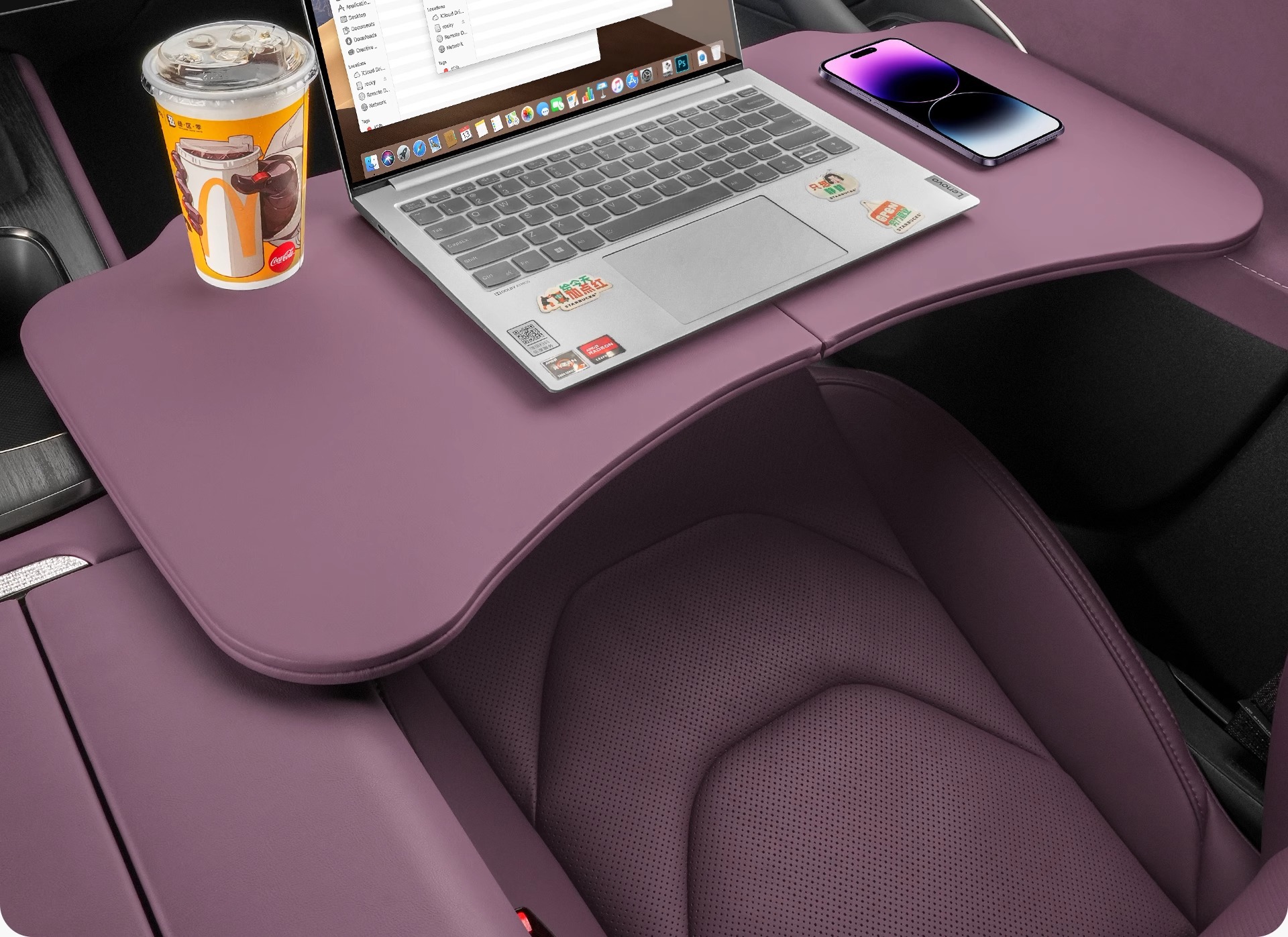 Suitable for Xiaomi Su7 Small Table Board Car Foldableing Dining Table Car Laptop Desk Board Interior Supplies