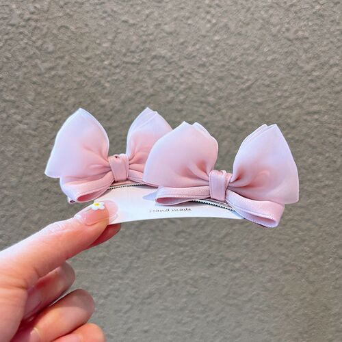 Shop's own  three-dimensional bow hair clip for children high-end hair clip for girls snow gauze hair accessories baby clip