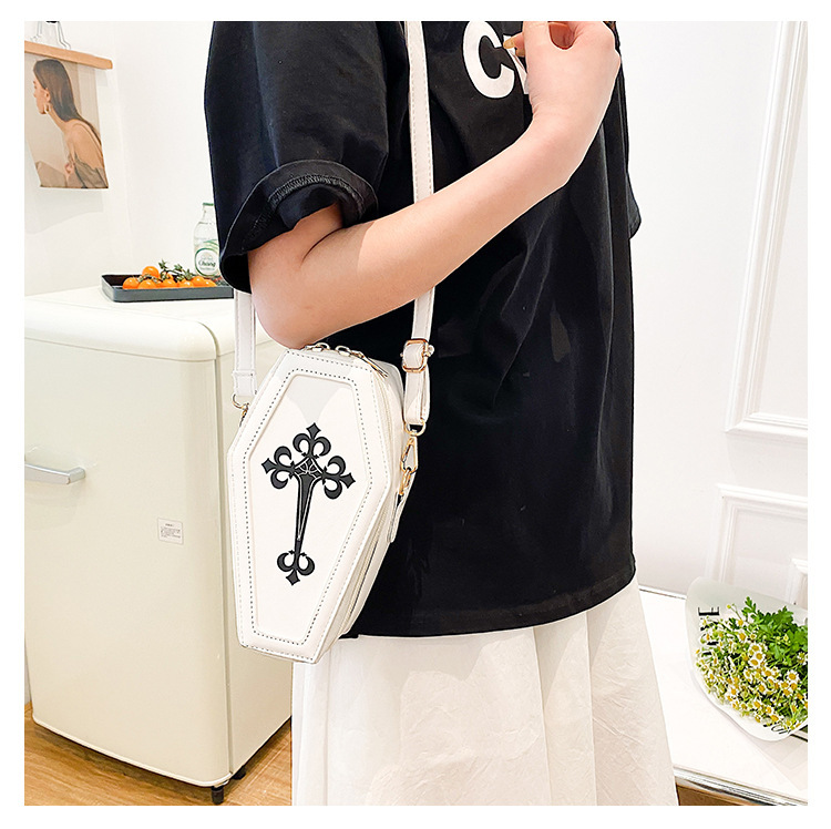 Ethnic Style Style Small Size Women's Small Pu Leather Geometric Cross Ethnic Style Zipper Crossbody Bag