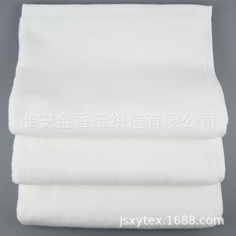 Jinxiangyu 100% Pure Cotton Satin White 50*80cm Hotel Towel with Embroidered Logo Customized Logo