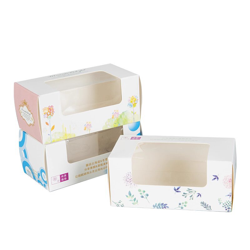 234 cápsulas de Hokkaido Qifeng caja de pastel caja de embalaje de ventana transparente caja de papel West Point horneado caja de cupcake image 6