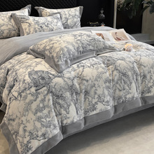 加厚冬季牛奶绒床上四件套高级感轻奢双面珊瑚法莱绒被套加绒床单