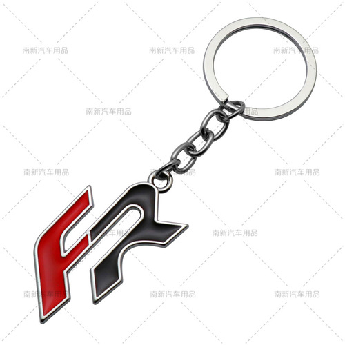 FR keychain suitable for the public, universal type, personalized creative metal keychain for cars, dropshipping