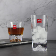 加厚耐熱富士山杯玻璃冰山杯子網紅個性雪山杯威士忌啤酒杯茶杯