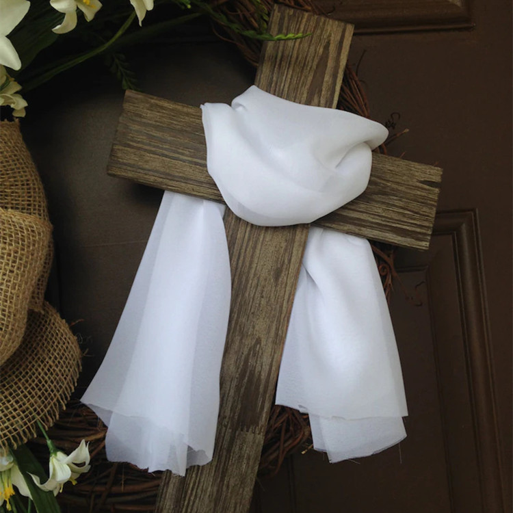 Easter Pastoral Flower Bow Knot Plastic Cloth Home Daily Festival Hanging Ornaments display picture 6