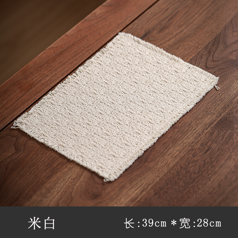 Mesa de té tela aislante de calor impermeable mesa de burbuja seca Zen de alta gama ligera y lujosa simple almohadilla de té doble cara