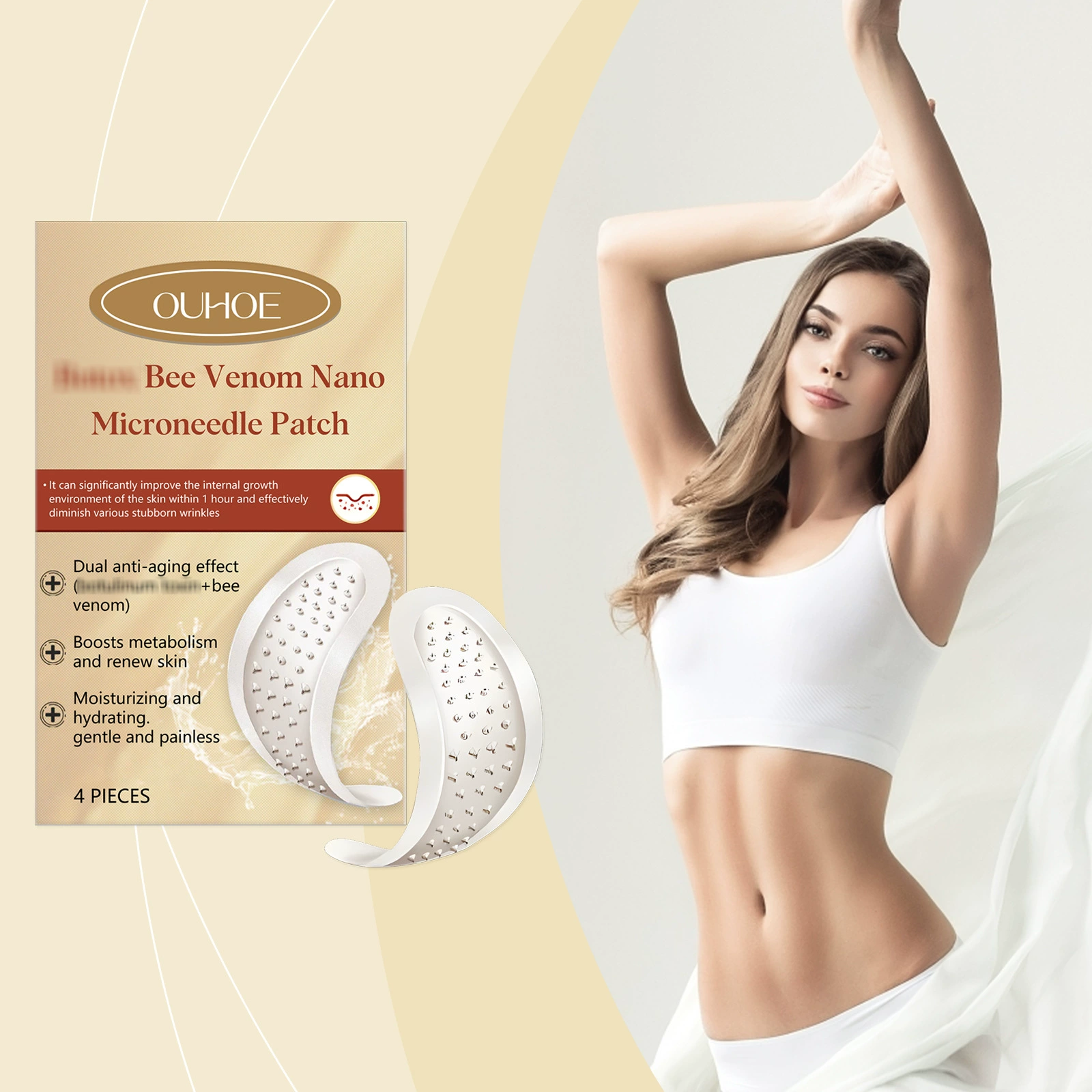 Пластырь для ухода за телом OUHOE Bee Venom Gentle Care в клетку Care Shows Body Lines Пластырь для ежедневного ухода