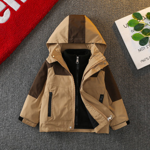 Boys' Autumn and Winter 2024 New Children's Boys' Baby Stylish Fashion Three-in-One Charge Clothes Children's Coat Trendy