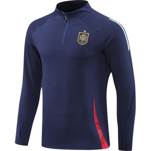 Autumn and Winter Spain Half-pull Football Training Uniform Long-sleeved Autumn and Winter Argentina Coat Ronaldo Real Madrid Jersey