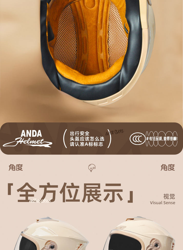 New National Standard Certified Electric Battery Motorcycle Helmet for Men and Women, All-Season Winter Riding Half Helmet Safety Helmet