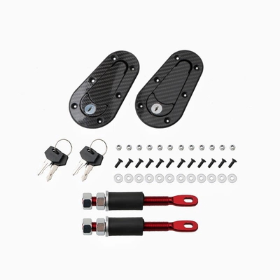 Car carbon fiber hood lock Other Car Modifications - real-carbon-fiber-with-lock
