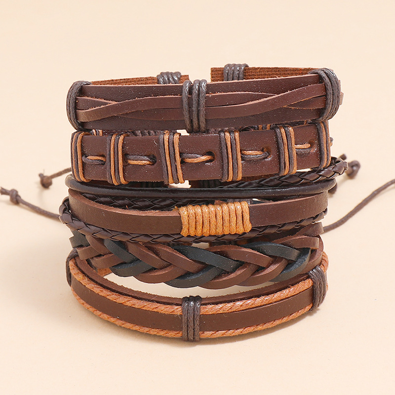 simple retro woven leather bracelet