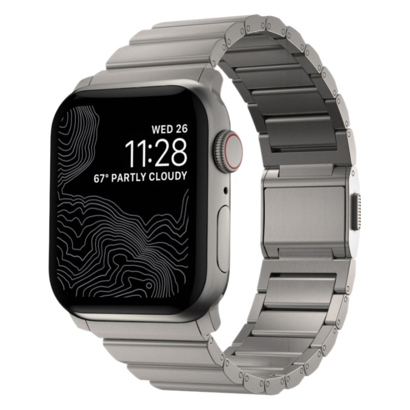 Aplicable Apple / Samsung reloj pulsera iWatch ultra 10 generación de acero inoxidable titanio metal hebilla magnética hombre nuevo