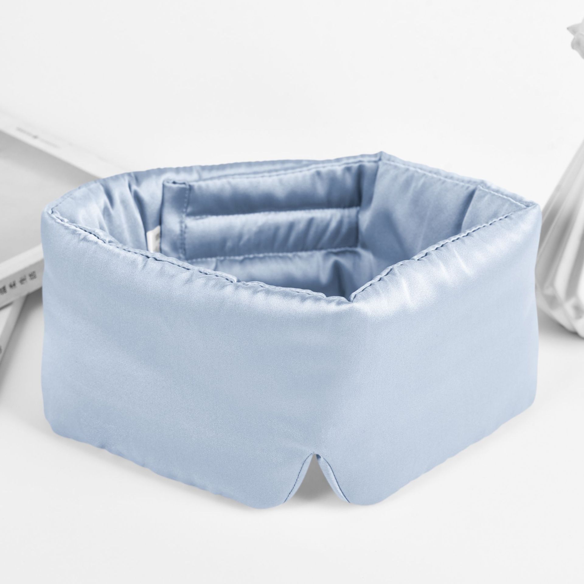 Máscara de ojo de seda de mora Máscara de ojo de seda de velcro