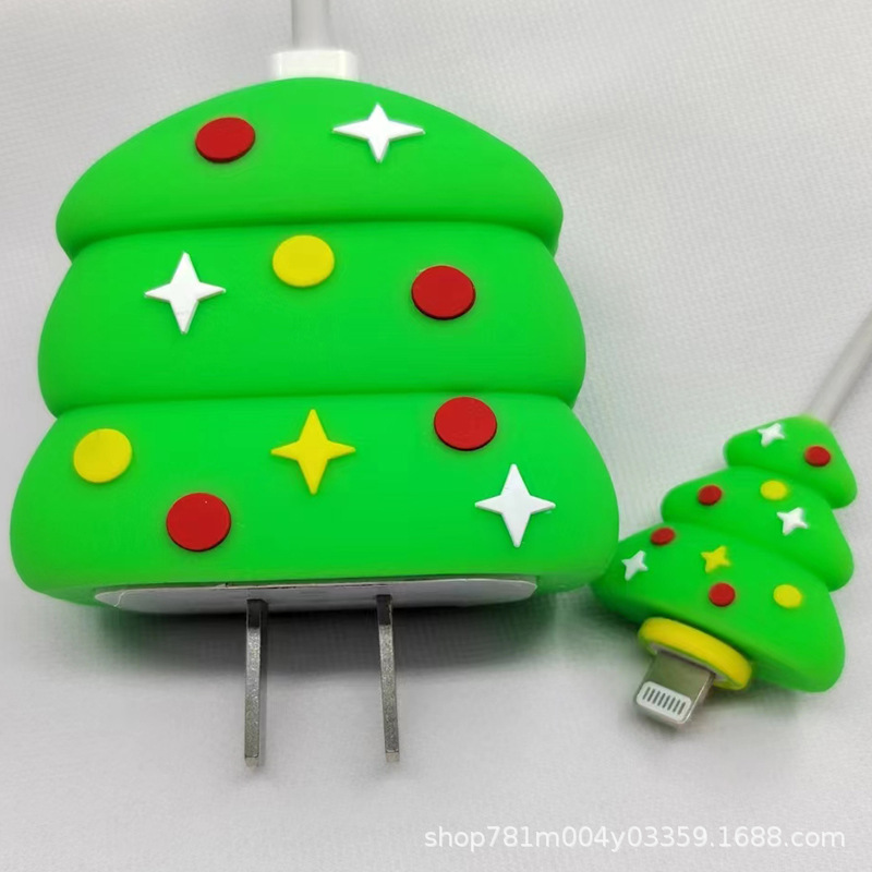 Nuevo cable de datos de dibujos animados cubierta protectora adecuado para Apple carga rápida cabeza 18/20W carga cabeza cubierta protectora Winder