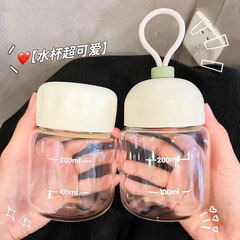 ミニロープの太ったカップの女子学生のコーヒーのミルクのカップの携帯用の外付けの高い顔の値の小さいコップのガラスの小さいミルクのカップ