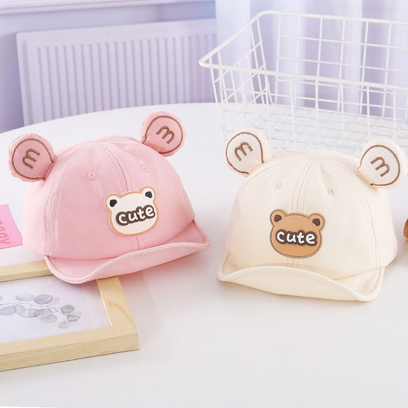 Sombreros para bebés primavera y otoño lindo sombrero para bebés gorra de pato para niñas gorra de béisbol delgada para niños bordes suaves