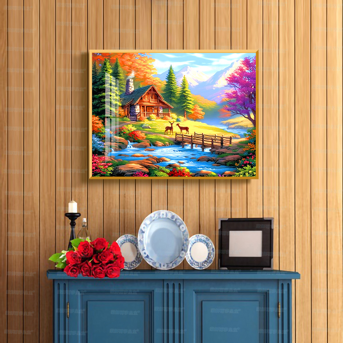 Mona Lisa Real Bosque de bordado cruzado nuevo estilo 2026 hermoso sueño sala de estar pintura colgante bordado a mano image 3