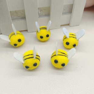 Mini Cute 3D Simulation Bee DIY Hairpin Accessories Plush Pendant Small Jewelry Ornaments Felt Material