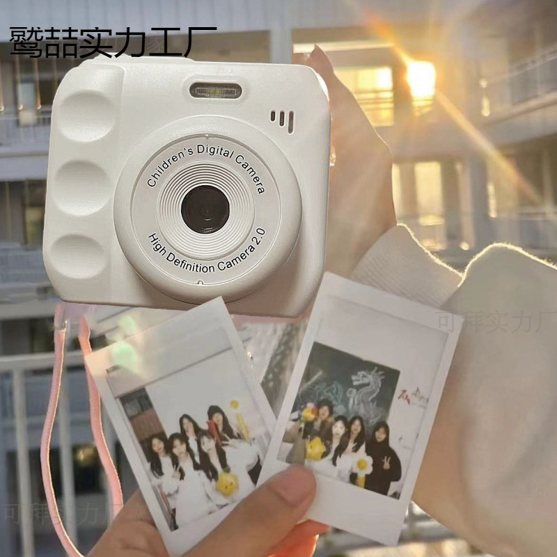 Camera with High-Definition Dual Lenses, Digital Campus Student Party Instant Camera, Can Take Photos and Transfer Them to Mobile Phones, 12 Dual Lenses