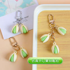 ピスタチオのキーホルダーのアイデアをシミュレーションしています。