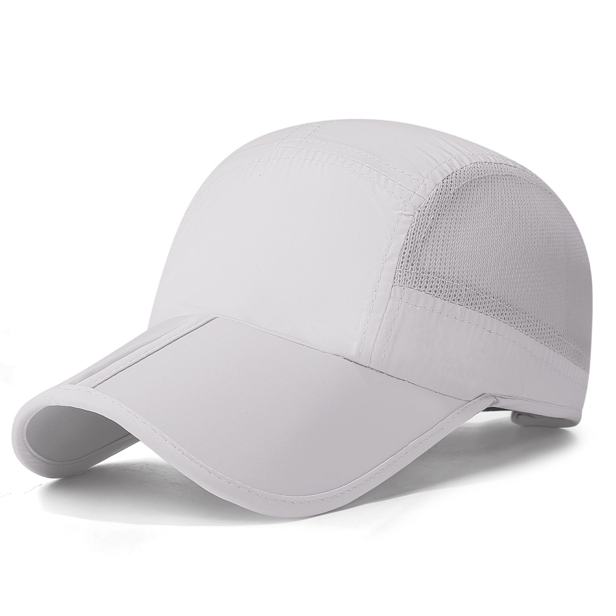 Gorra de béisbol de secado rápido con placa de luz plegable en verano, deportes al aire libre masculinos y femeninos, carrera de montañismo, sombreado solar, transpirable y casual gorra de pato