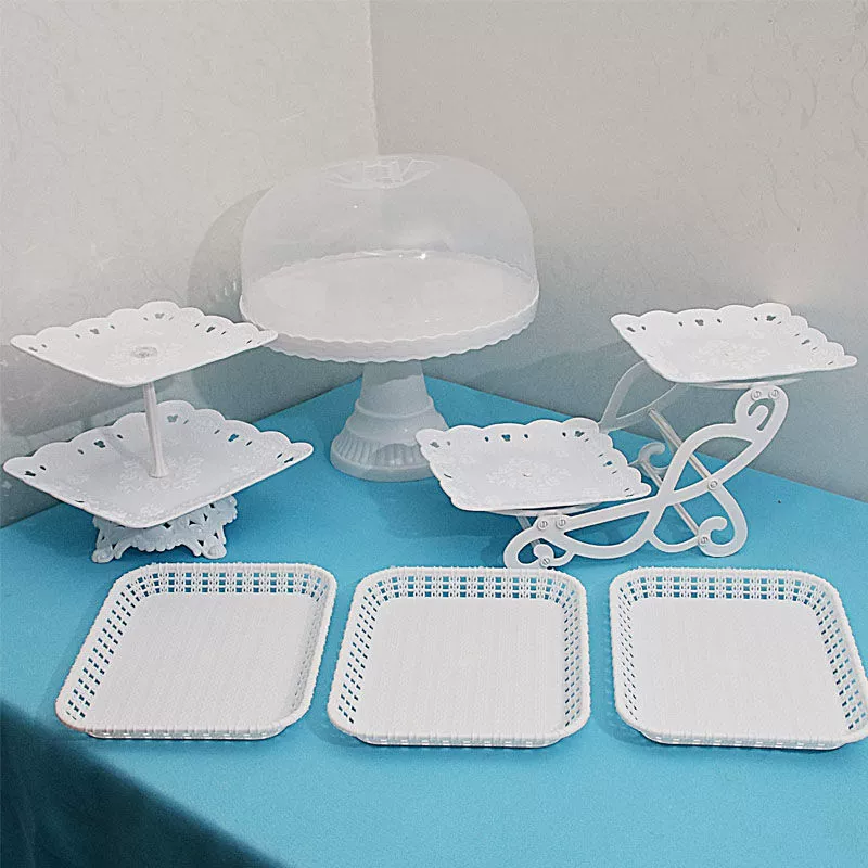 Европейская трехъярусная фруктовница для гостиной, подставка для чая, поднос для сухофруктов и конфет, десертный стол, подставка для торта, фабричный поднос для демонстрации