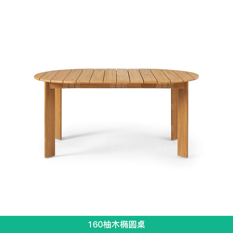 Mesas y sillas para exteriores, jardín con patio, conjunto de muebles de ratán impermeables y resistentes al sol, terraza de villa, banco largo de madera maciza.