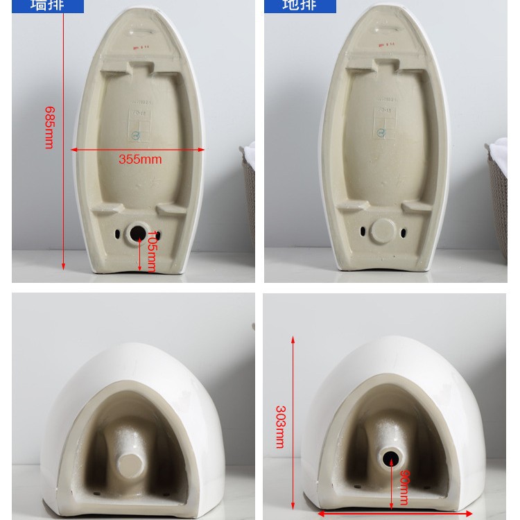 Baño al por mayor montado en la pared urinario de los hombres de cerámica vertical urinario mano prensa urinario fabricante