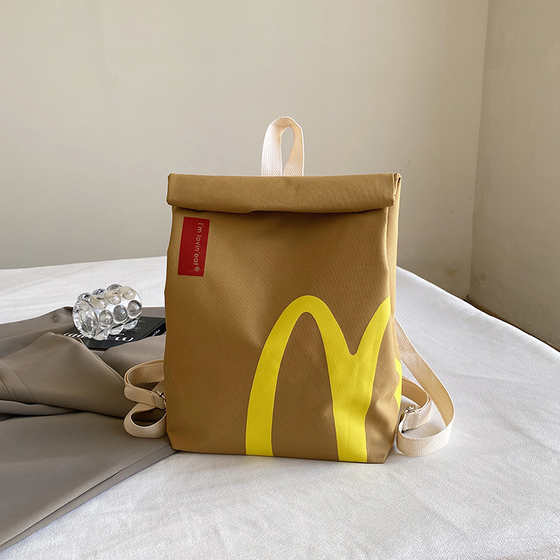 New Backpack Girl's Large Capacity Backpack Cartoon Bag Men's Girlfriend Practical Creative Satchel Parody Sand Sculpture Bag