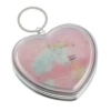 Love-shaped double-sided bread PU princess magnetic buckle mirror-75*80mm
